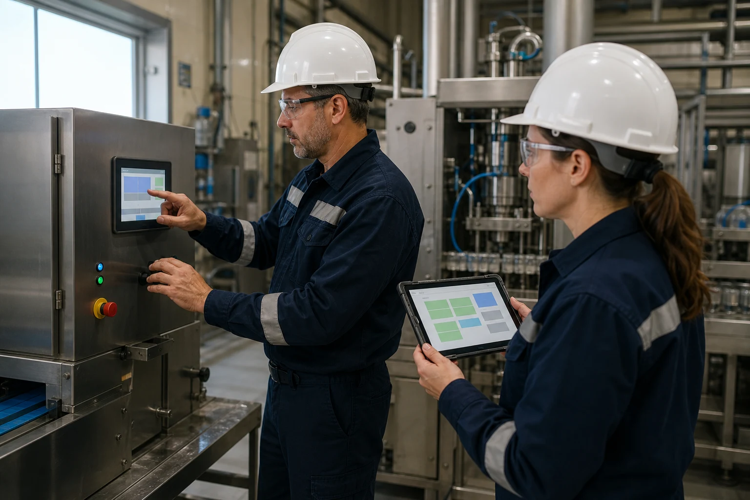 Operations and assurance specialists verify a control while its evidence is recorded.