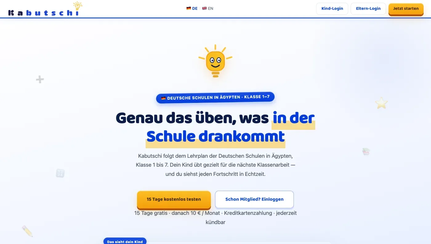 Kabutschi, EdTech, K-12 Practice Platform
