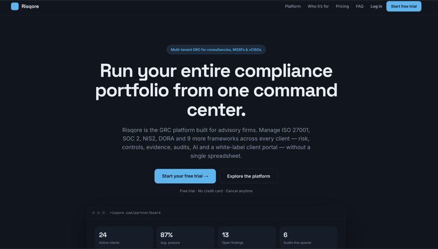 RisQore, White-Label GRC SaaS